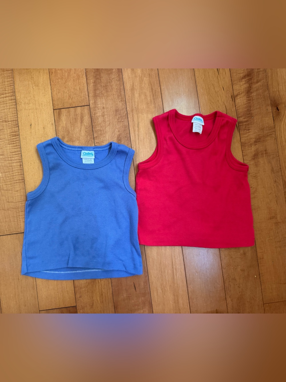Carter's Red & Blue Cotton Tank Tops - 2 Pack